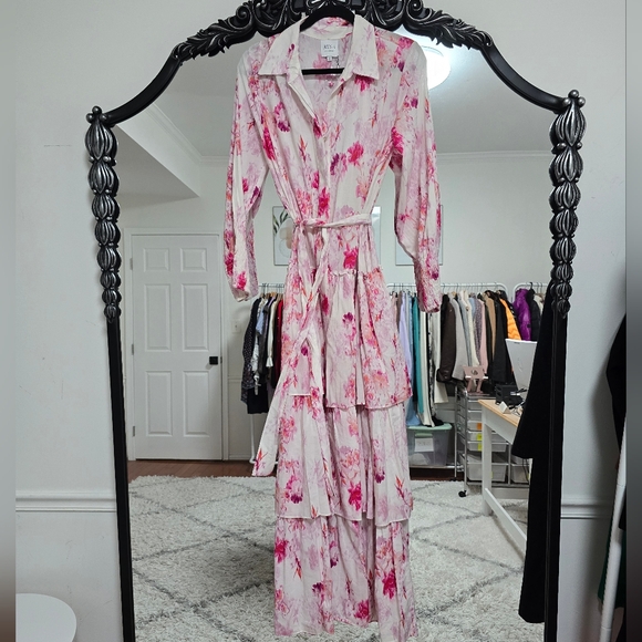 Misa Los Angeles Abigail floral tiered long sleeve maxi dress nwt size S - Picture 8 of 15